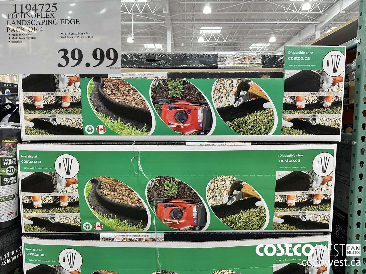 1194725 TECHNOFLEX LANDSCAPING EDGE PACK OF 4 $39.99