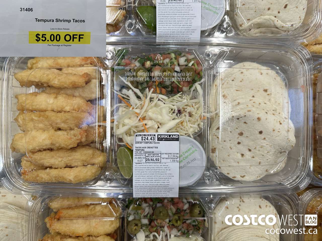 31406 TEMPURA SHRIMP TACOS ($5.00 INSTANT SAVINGS)