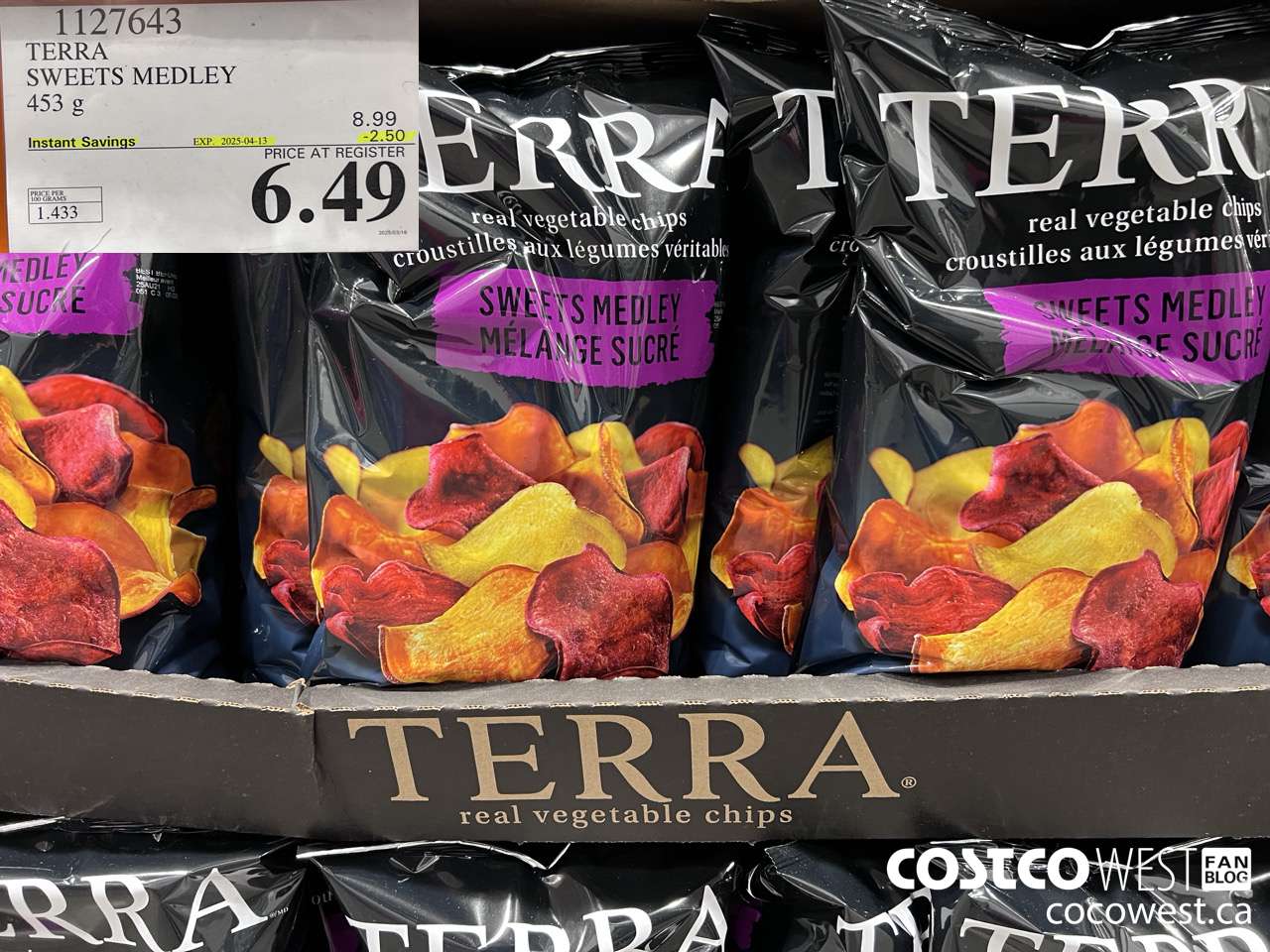1127643 TERRA SWEETS MEDLEY 453 g ($2.50 INSTANT SAVINGS EXPIRES ON 2025-04-13) $6.49