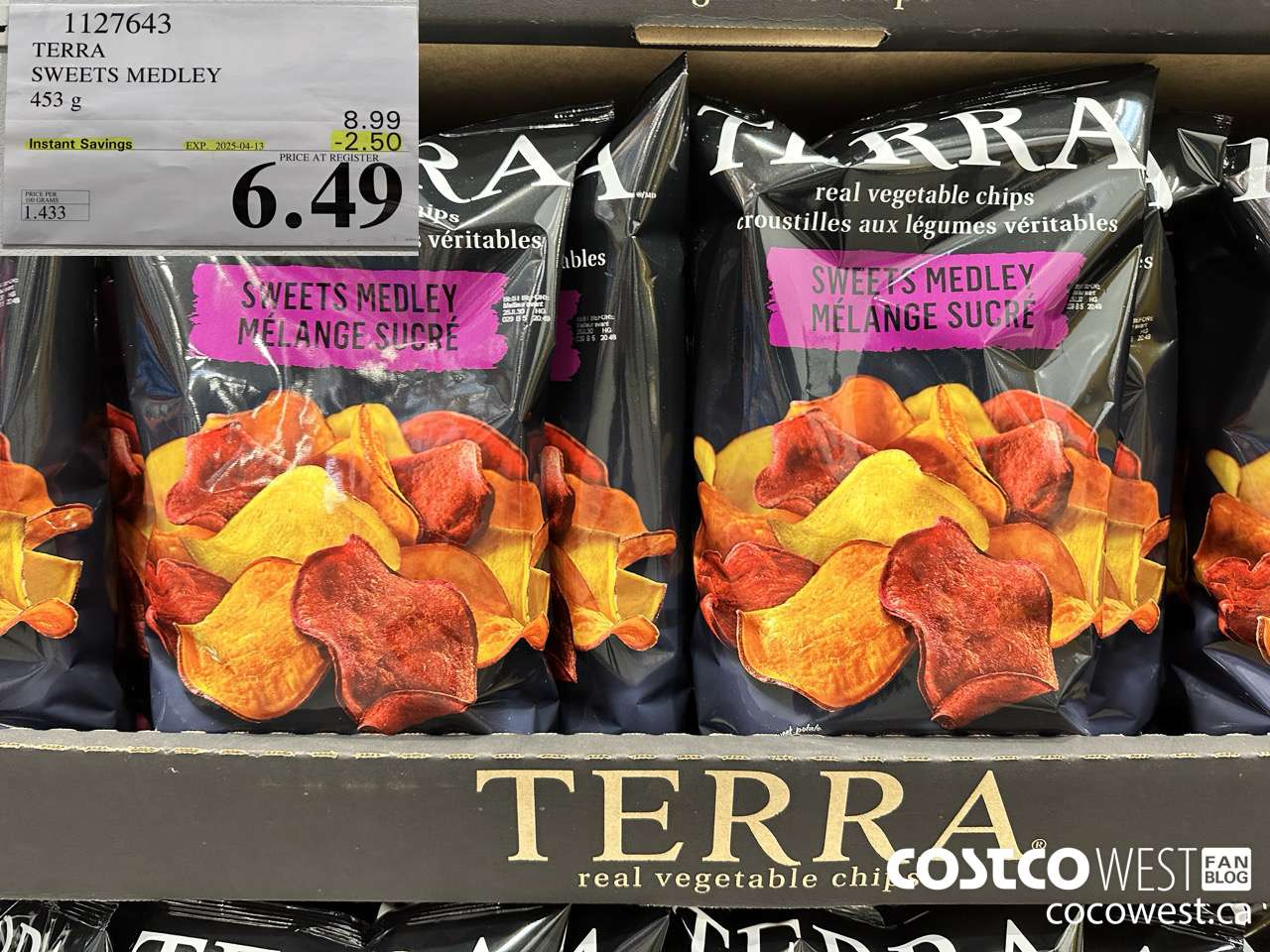 1127643 TERRA SWEETS MEDLEY 453 g ($2.50 INSTANT SAVINGS EXPIRES ON 2025-04-13) $6.49