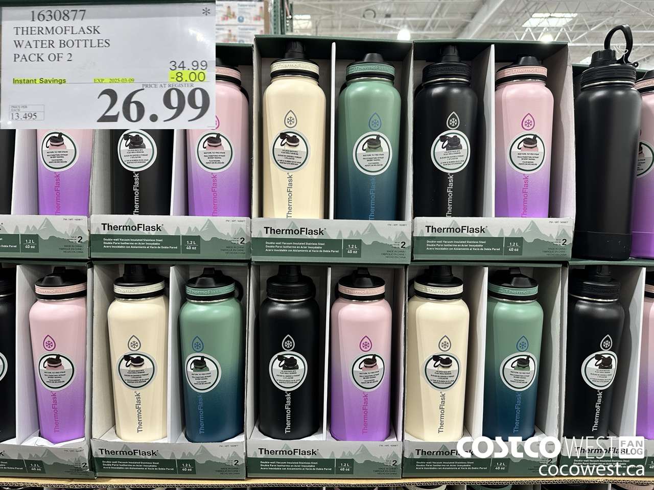 1630877 THERMOFLASK WATER BOTTLES PACK OF 2 ($8.00 INSTANT SAVINGS EXPIRES ON 2025-03-09) $26.99