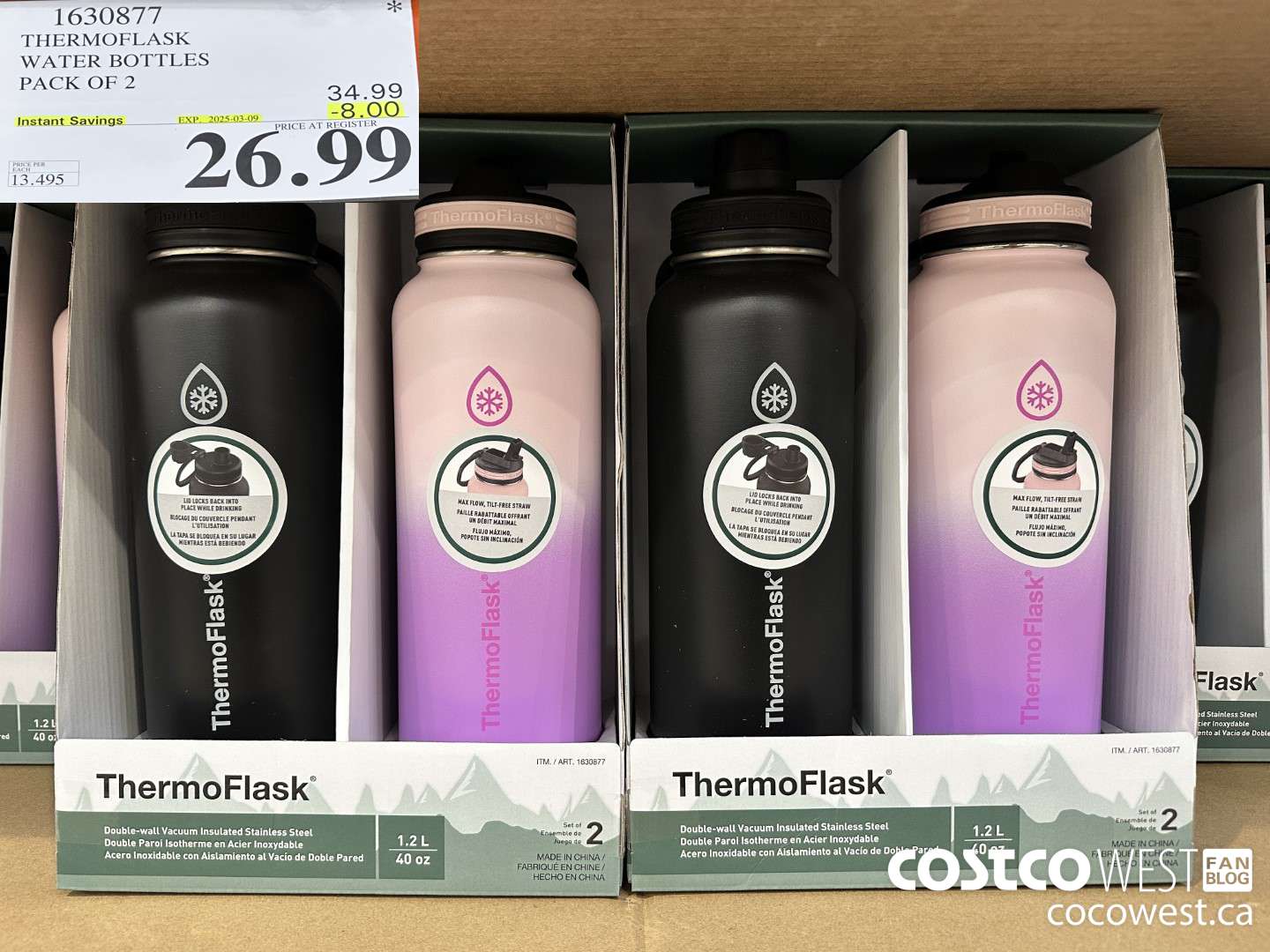 1630877 THERMOFLASK WATER BOTTLES PACK OF 2 ($8.00 INSTANT SAVINGS EXPIRES ON 2025-03-09) $26.99