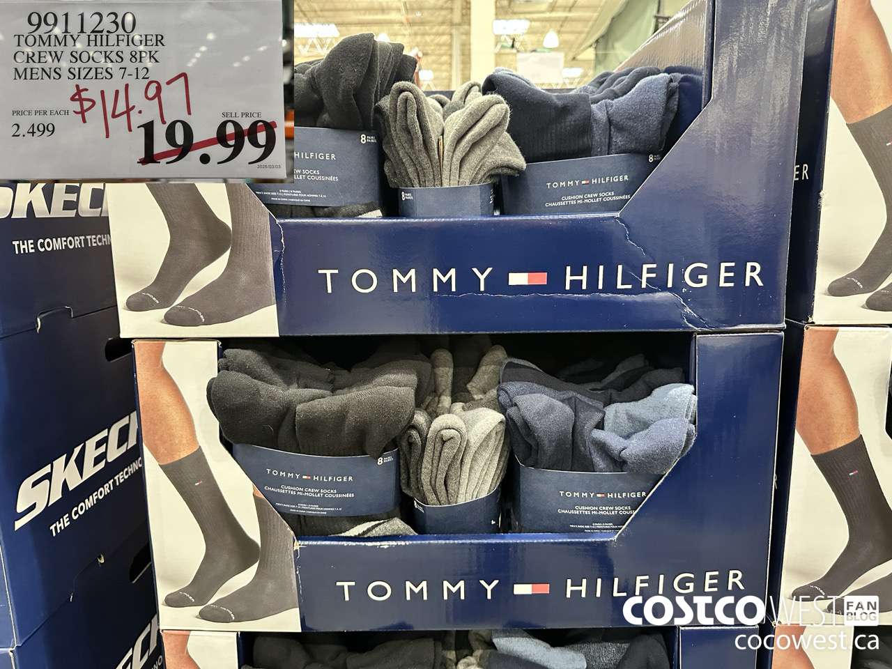 9911230 TOMMY HILFIGER CREW SOCKS 8PK MENS SIZES 7-12  $14.97