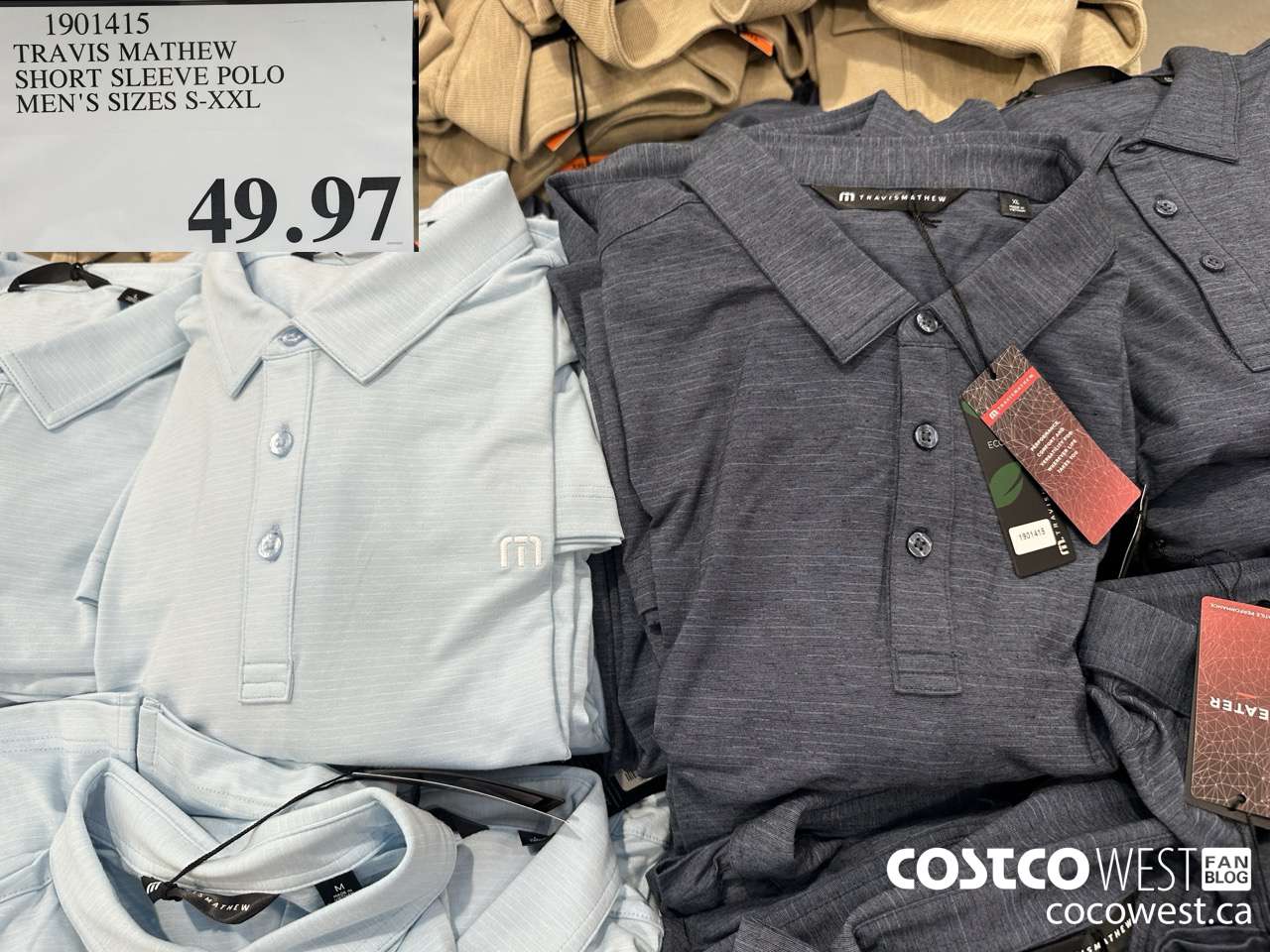 1901415 TRAVIS MATHEW SHORT SLEEVE POLO MEN'S SIZES S-XXL $49.97