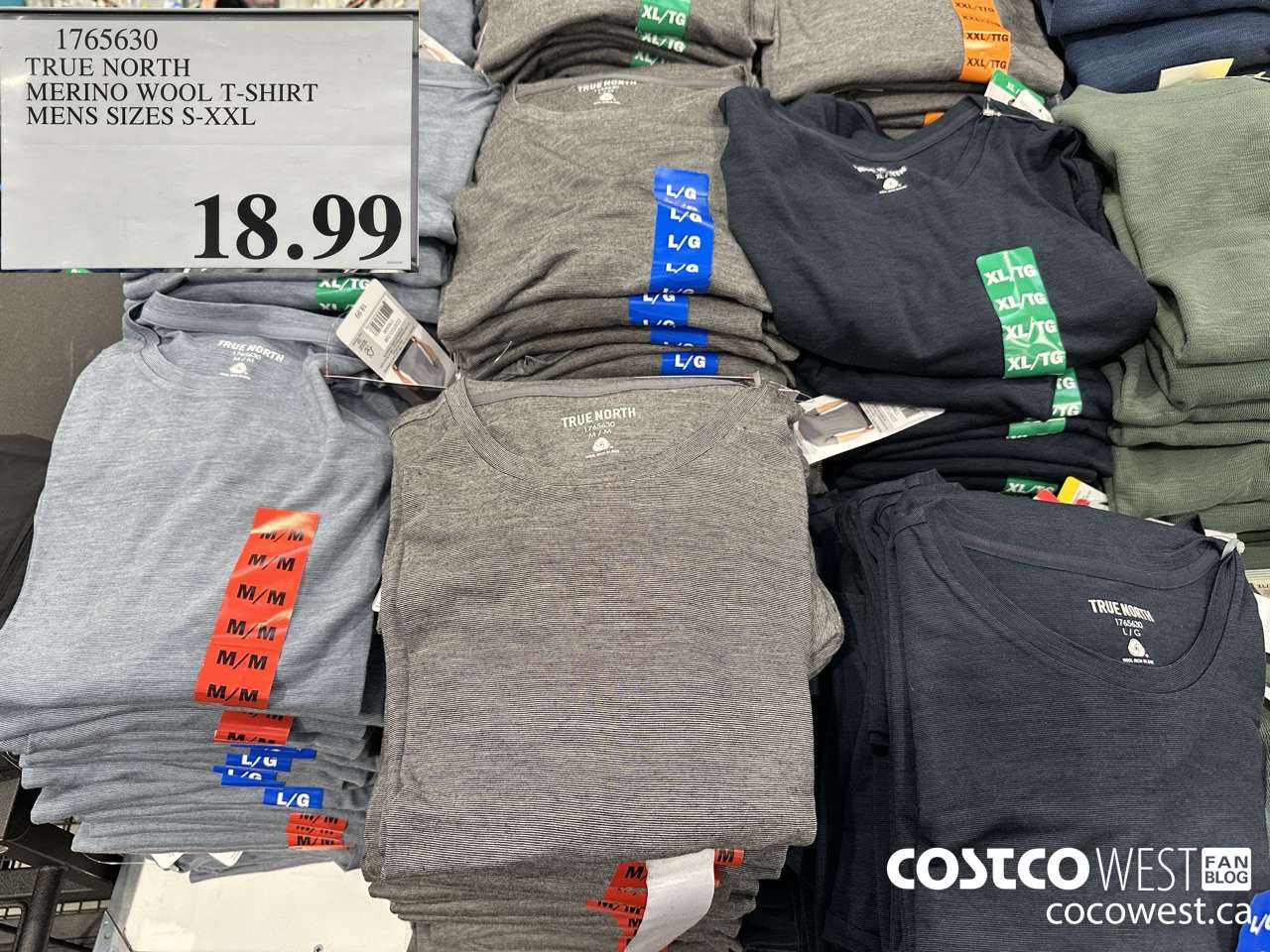 1765630 TRUE NORTH MERINO WOOL T-SHIRT MENS SIZES S-XXL $18.99