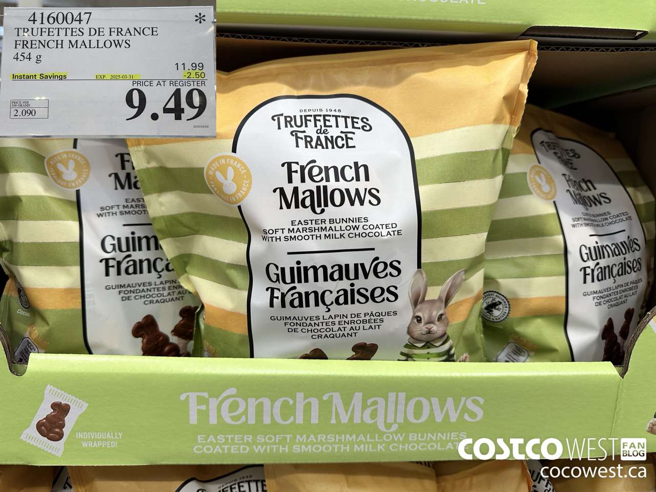 4160047 TRUFETTES DE FRANCE FRENCH MALLOWS 454G ($2.50 INSTANT SAVINGS EXPIRES ON 2025-03-31) $9.99