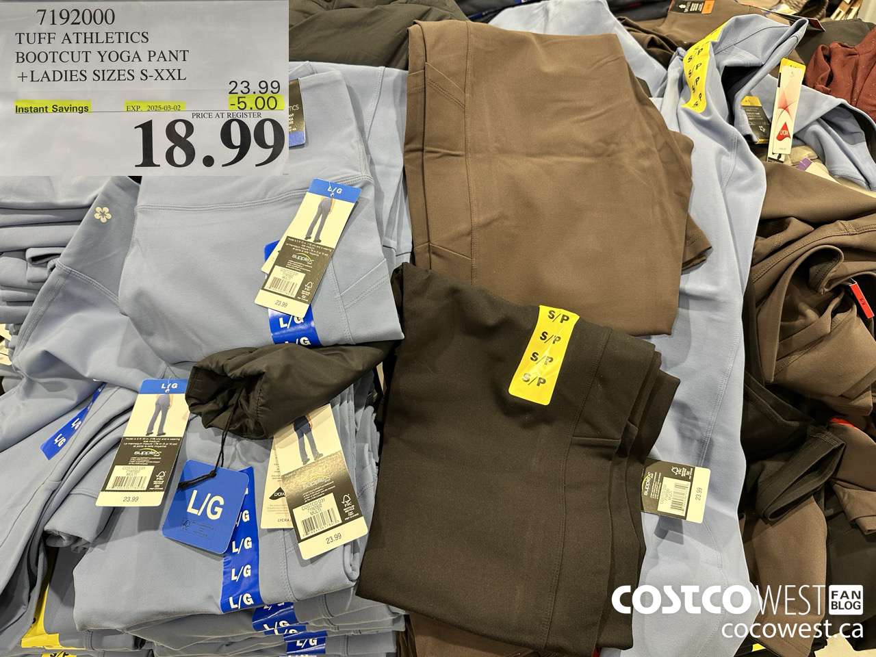 7192000 TUFF ATHLETICS BOOTCUT YOGA PANT LADIES SIZES S-XXL ($5.00 INSTANT SAVINGS EXPIRES ON 2025-03-02) $18.99