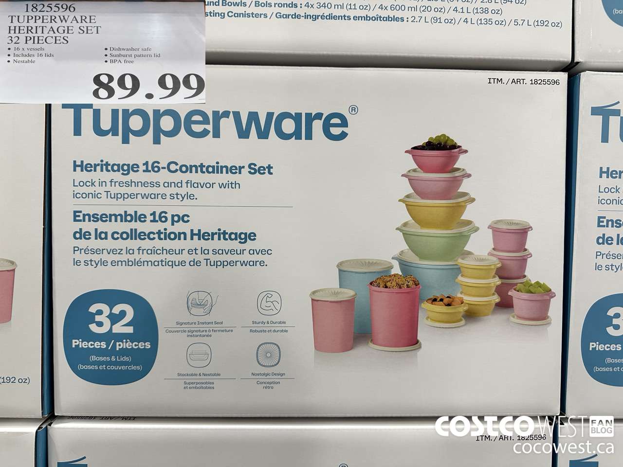 1825596 TUPPERWARE 32-PIECE HERITAGE FOOD STORAGE SET $89.99