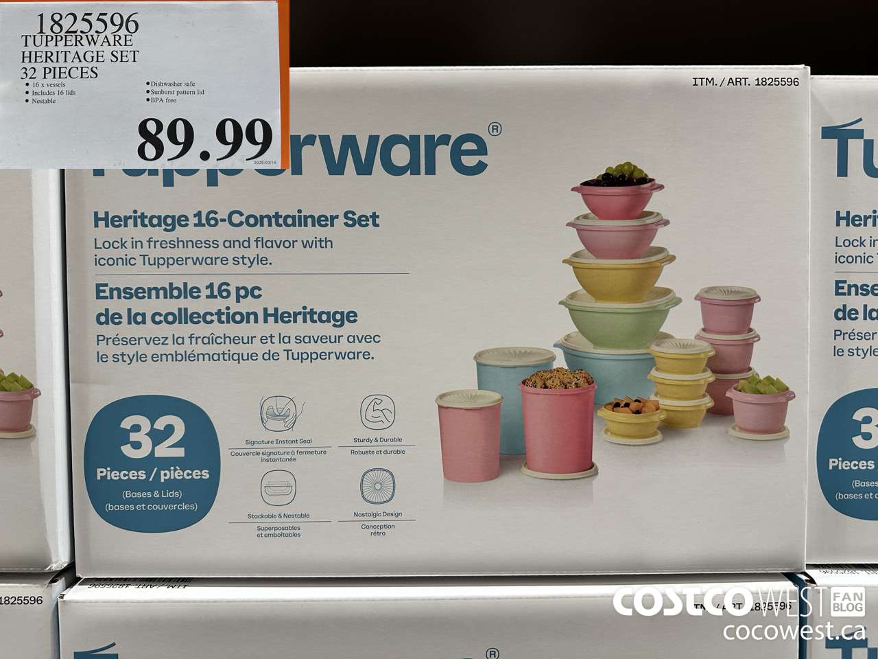 1825596 TUPPERWARE 32-PIECE HERITAGE FOOD STORAGE SET $89.99