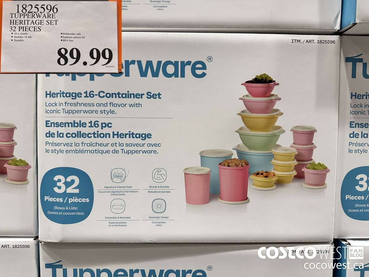 1825596 TUPPERWARE 32-PIECE HERITAGE FOOD STORAGE SET $89.99