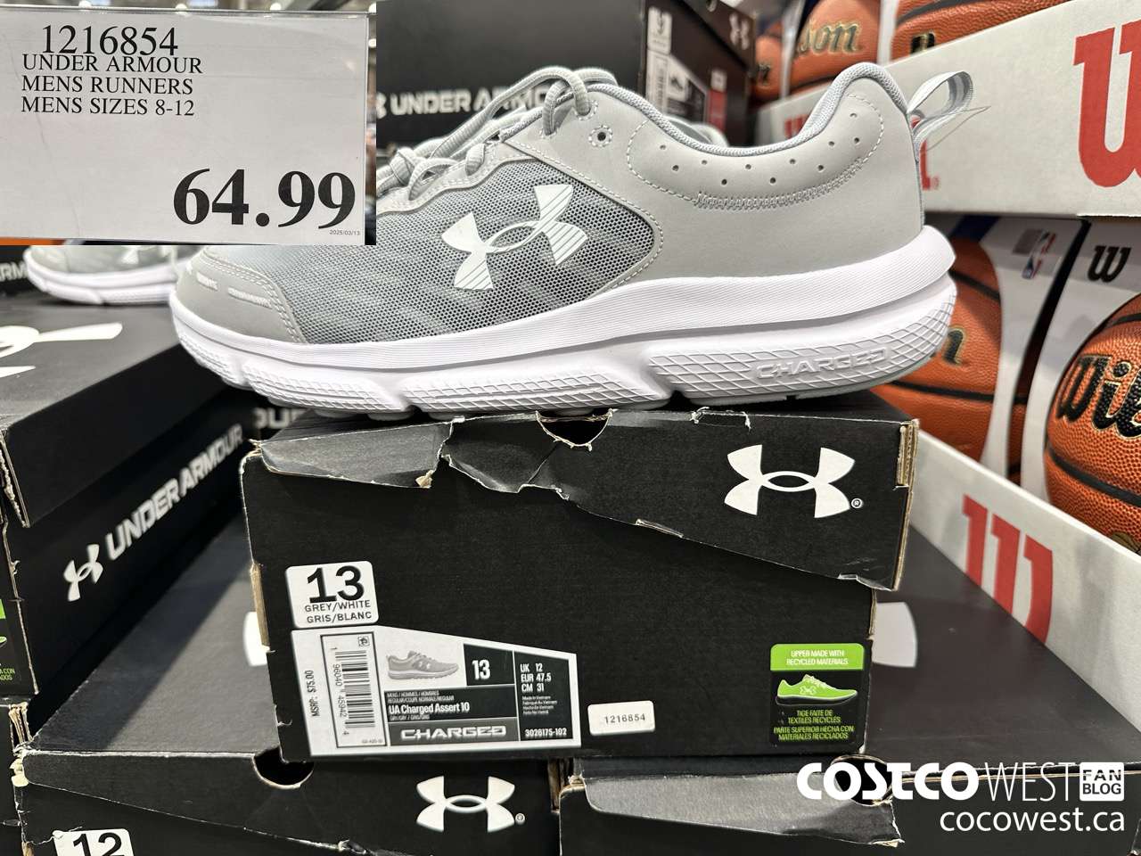 1216854 UNDER ARMOUR MENS RUNNERS MENS SIZES 8-12 $64.99