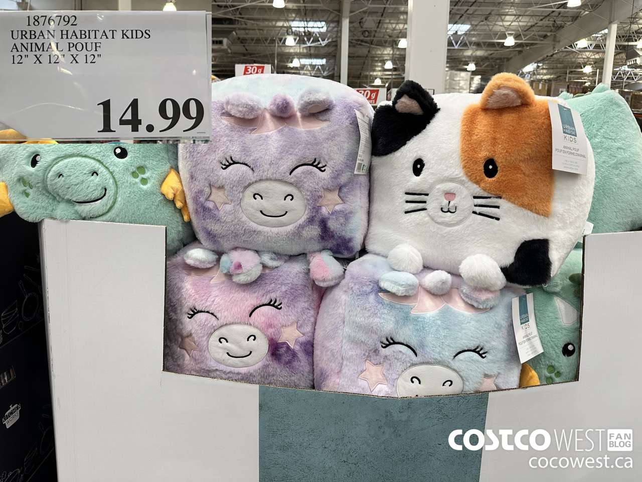 1876792 URBAN HABITAT KIDS ANIMAL POUF 12