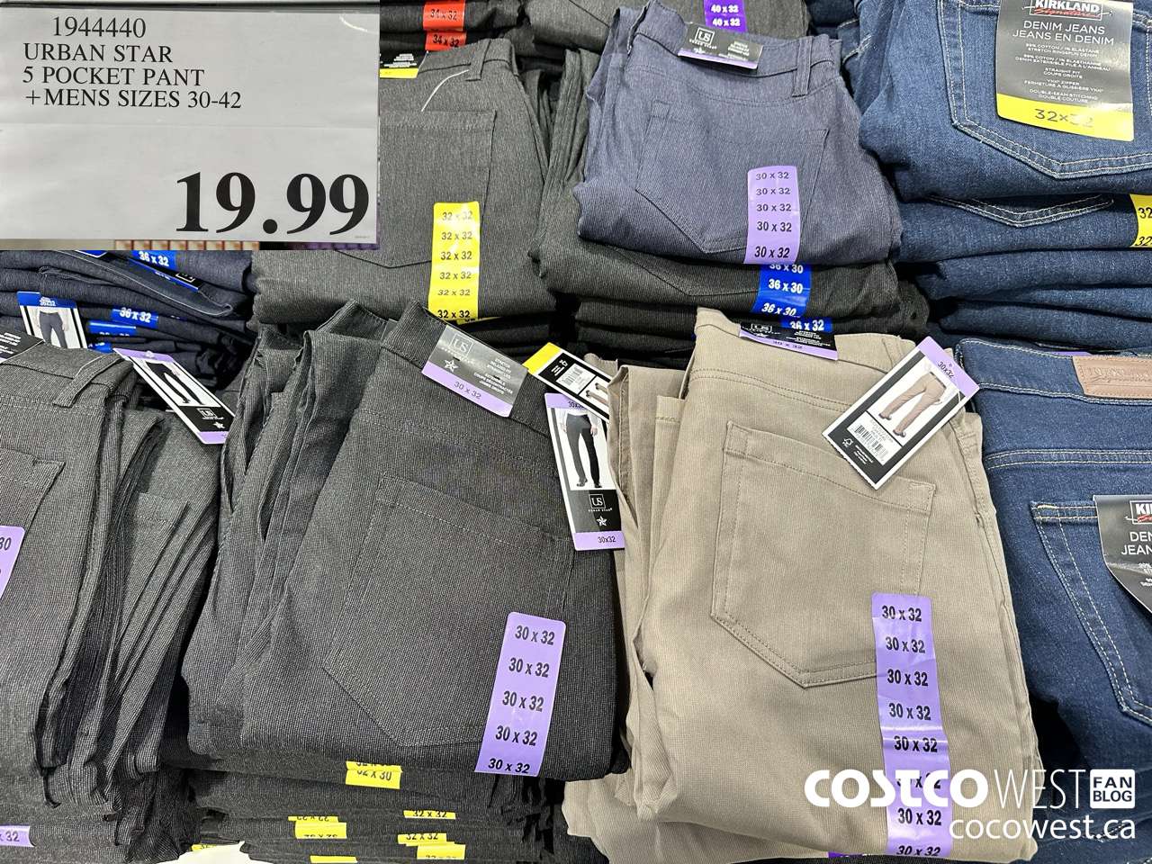 1944440 URBAN STAR 5 POCKET PANT MENS SIZES 30-42 $19.99