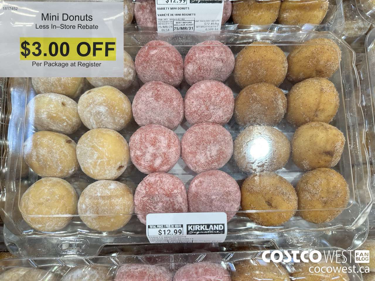 1817452 VARIETY MINI DONUTS ($3.00 INSTANT SAVINGS)