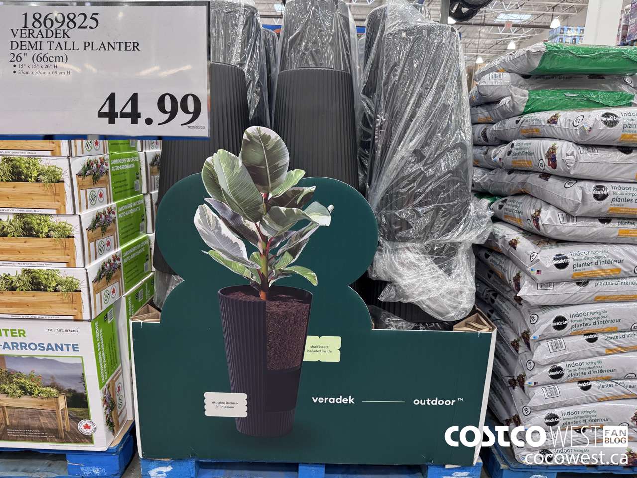 1869825 VERADEK DEMI TALL PLANTER 26