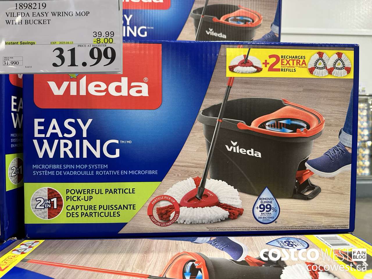 1898219 VILEDA EASY WRING MOP WITH BUCKET ($8.00 INSTANT SAVINGS EXPIRES ON 2025-04-13) $31.99