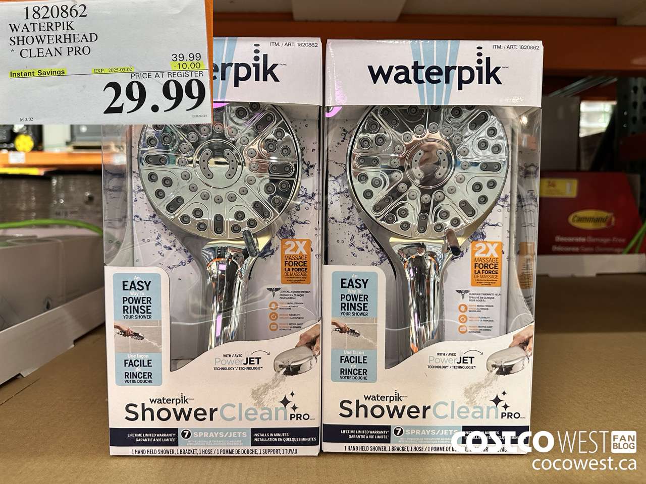 1820862 WATERPIK SHOWERHEAD CLEAN PRO ($10.00 INSTANT SAVINGS EXPIRES ON 2025-03-02) $29.99