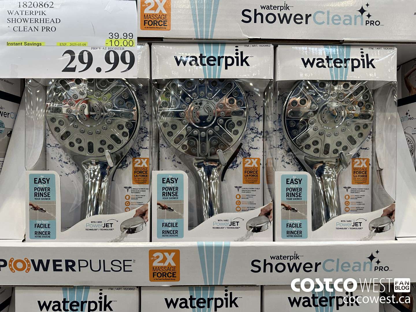 1820862 WATERPIK SHOWERHEAD CLEAN PRO ($10.00 INSTANT SAVINGS EXPIRES ON 2025-03-09) $29.99