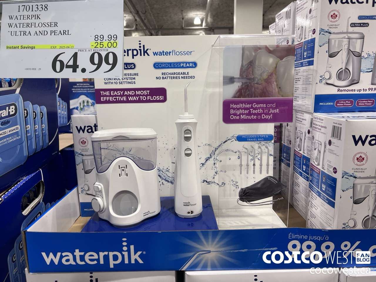1701338 WATERPIK WATERFLOSSER ULTRA AND PEARL ($25.00 INSTANT SAVINGS EXPIRES ON 2025-04-13) $64.99