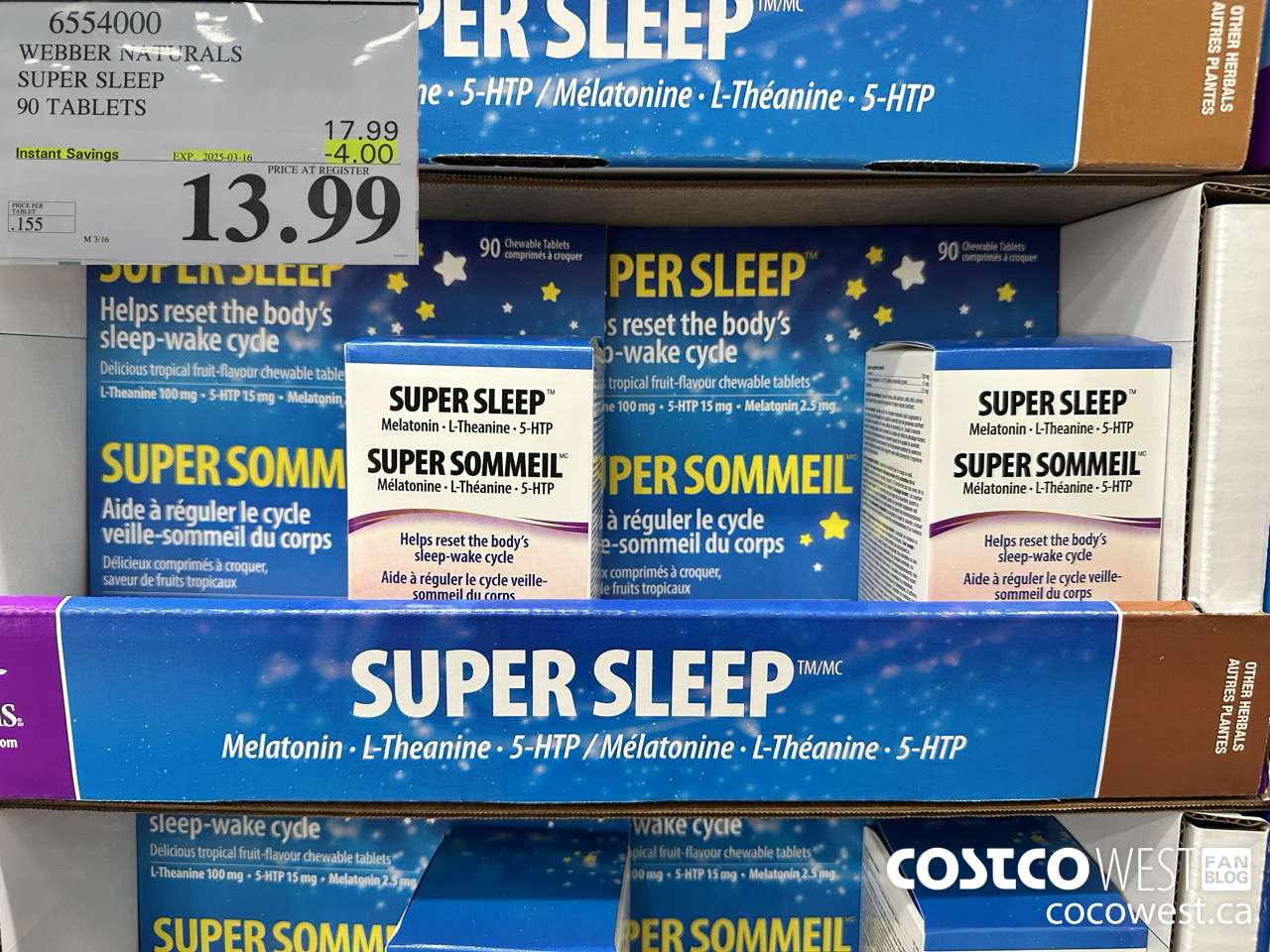 6554000 WEBBER NATURALS SUPER SLEEP 90 TABLETS ($4.00 INSTANT SAVINGS EXPIRES ON 2025-03-16) $13.99