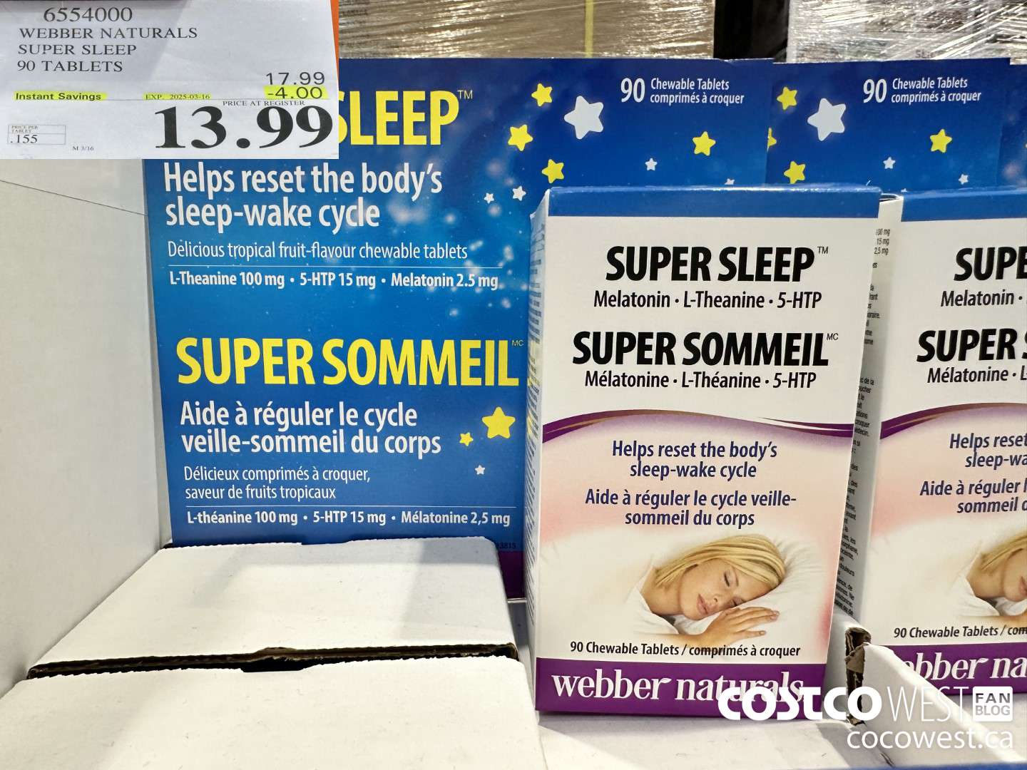 6554000 WEBBER NATURALS SUPER SLEEP 90 TABLETS ($4.00 INSTANT SAVINGS EXPIRES ON 2025-03-16) $13.99
