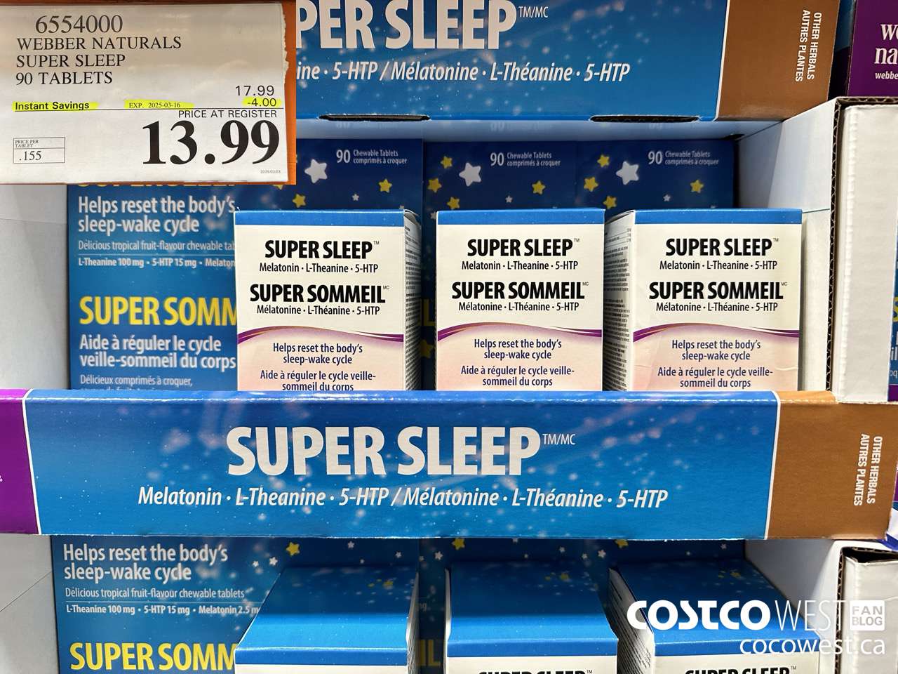 6554000 WEBBER NATURALS SUPER SLEEP 90 TABLETS ($4.00 INSTANT SAVINGS EXPIRES ON 2025-03-16) $13.99