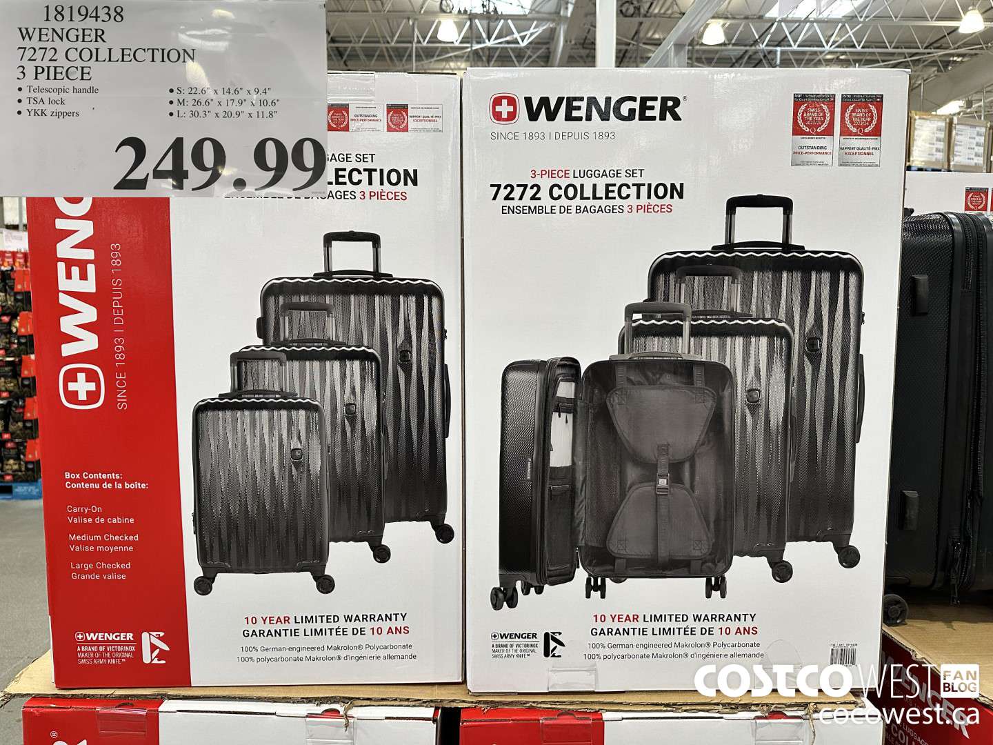 1819438 WENGER 7272 COLLECTION 3 PIECE $249.99