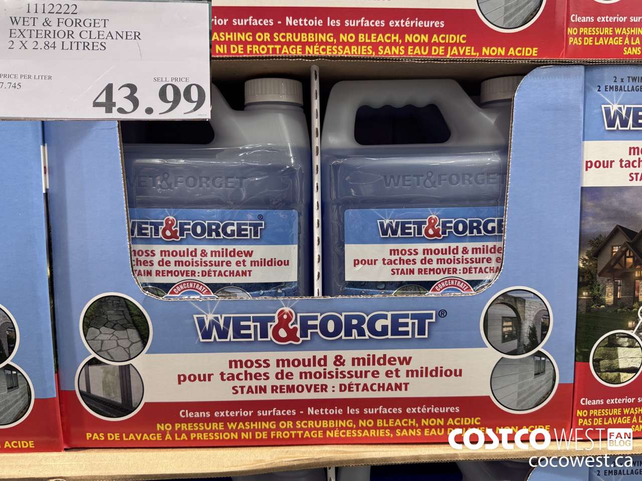1112222 WET & FORGET EXTERIOR CLEANER 2 X 2.84 LITRES $43.99