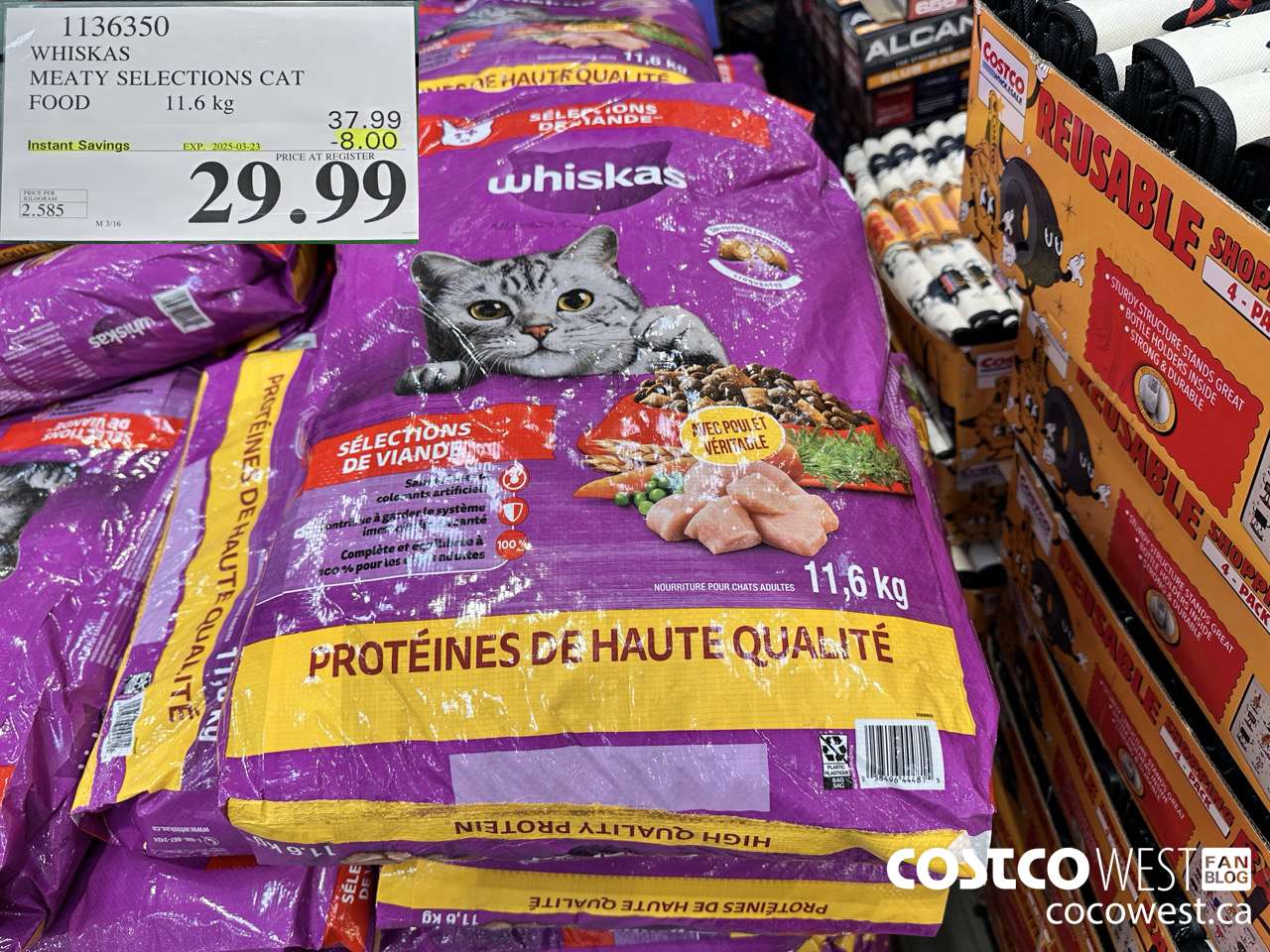 1136350 WHISKAS MEATY SELECTIONS CAT FOOD 11.6 kg ($8.00 INSTANT SAVINGS EXPIRES ON 2025-03-23) $29.99