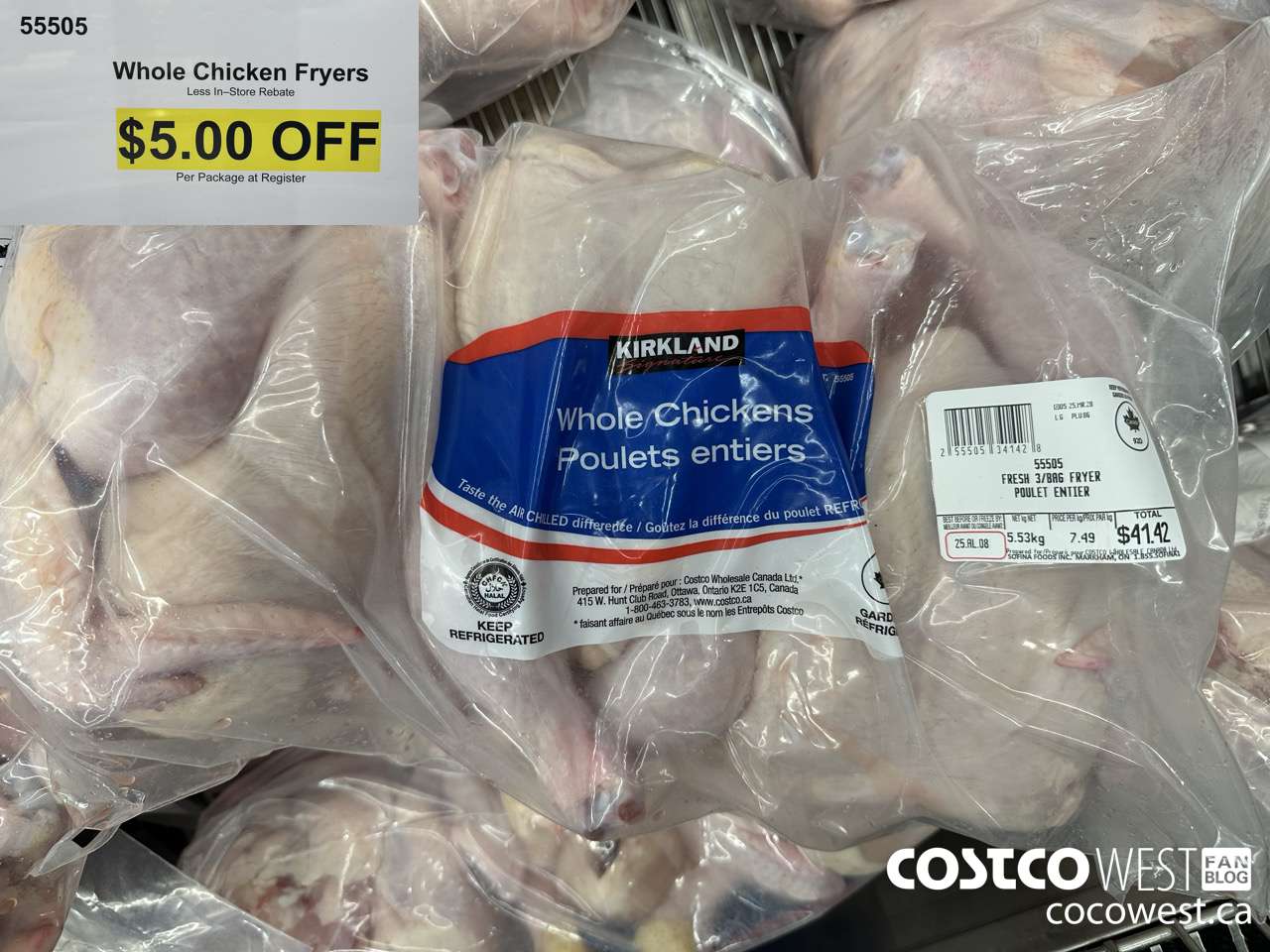 55505 WHOLE CHICKENS ($5.00 INSTANT SAVINGS)