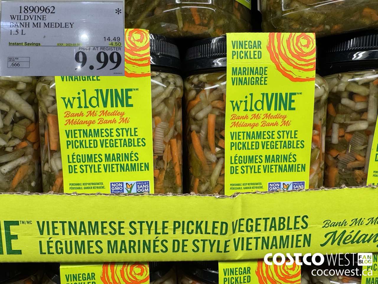 1890962 WILDVINE BAHN MI MEDLEY 1.5L ($4.50 INSTANT SAVINGS EXPIRES ON 2025-03-30) $9.99