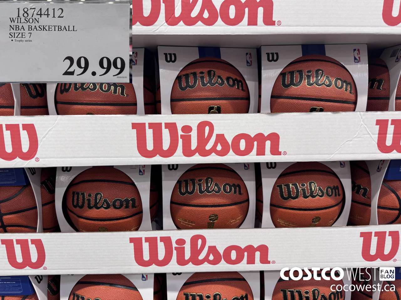 1874412 WILSON NBA BASKETBALL SIZE 7 $29.99
