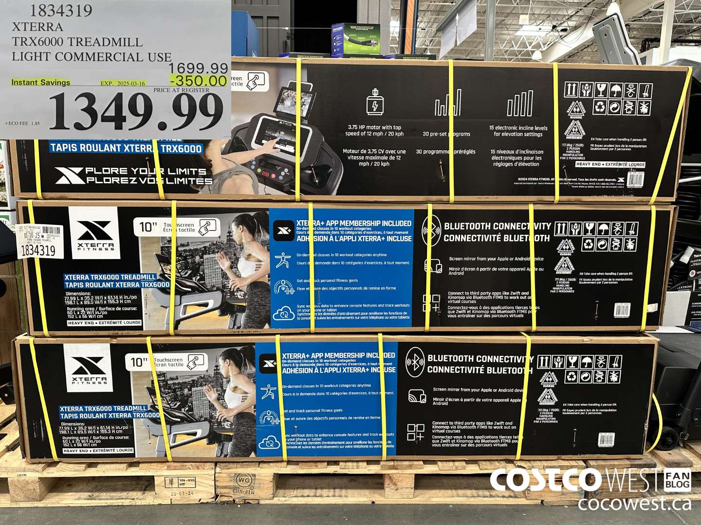 1834319 XTERRA TRX6000 TREADMILL LIGHT COMMERCIAL USE ($350.00 INSTANT SAVINGS EXPIRES ON 2025-03-16) $1349.99