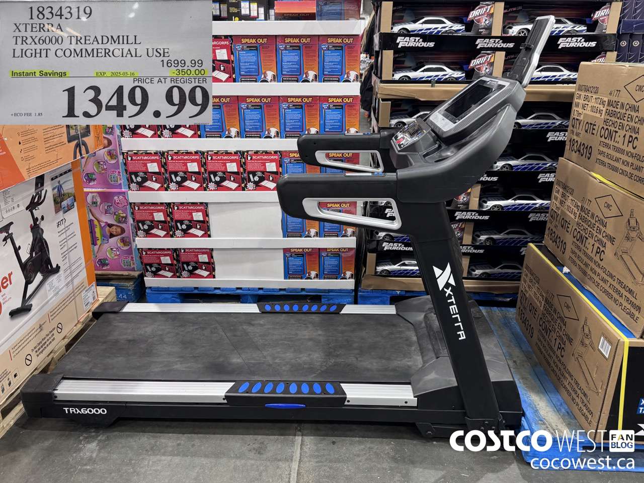 1834319 XTERRA TRX6000 TREADMILL LIGHT COMMERCIAL USE ($350.00 INSTANT SAVINGS EXPIRES ON 2025-03-16) $1349.99