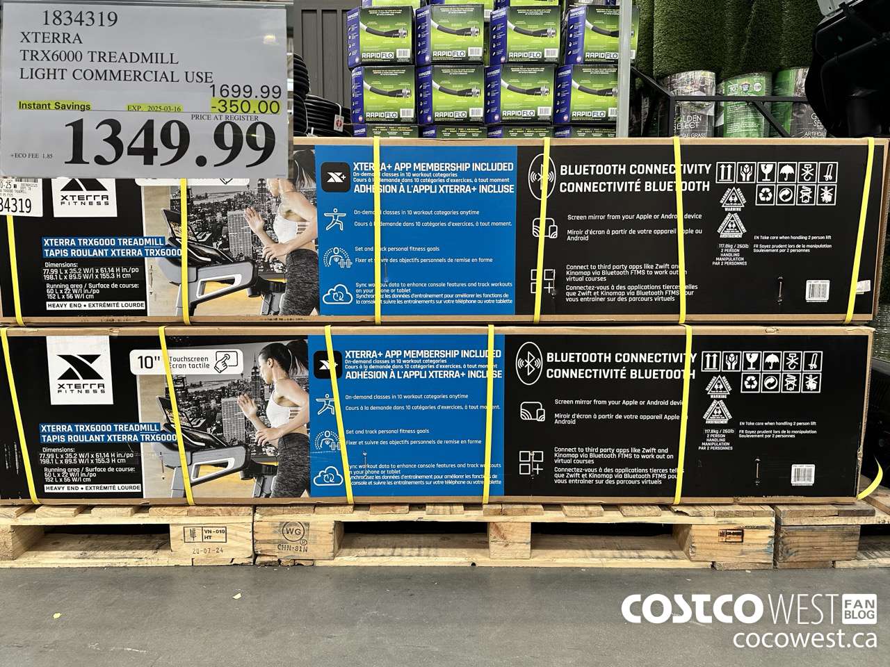 1834319 XTERRA TRX6000 TREADMILL LIGHT COMMERCIAL USE ($350.00 INSTANT SAVINGS EXPIRES ON 2025-03-16) $1349.99