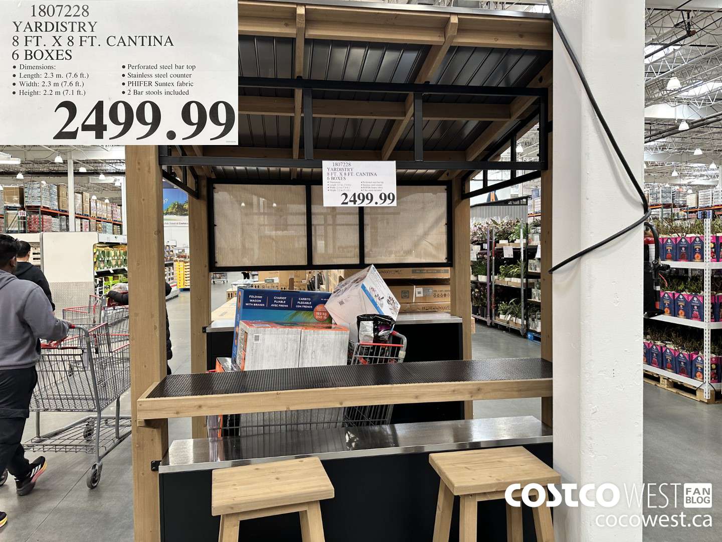 1807228 YARDISTRY 8 FT. X 8 FT. CANTINA 6 BOXES  $2499.99