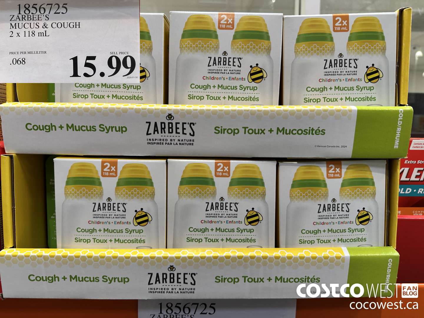 1856725 ZAREE'S MUCUS & COUGH 2 X 118ML $15.99