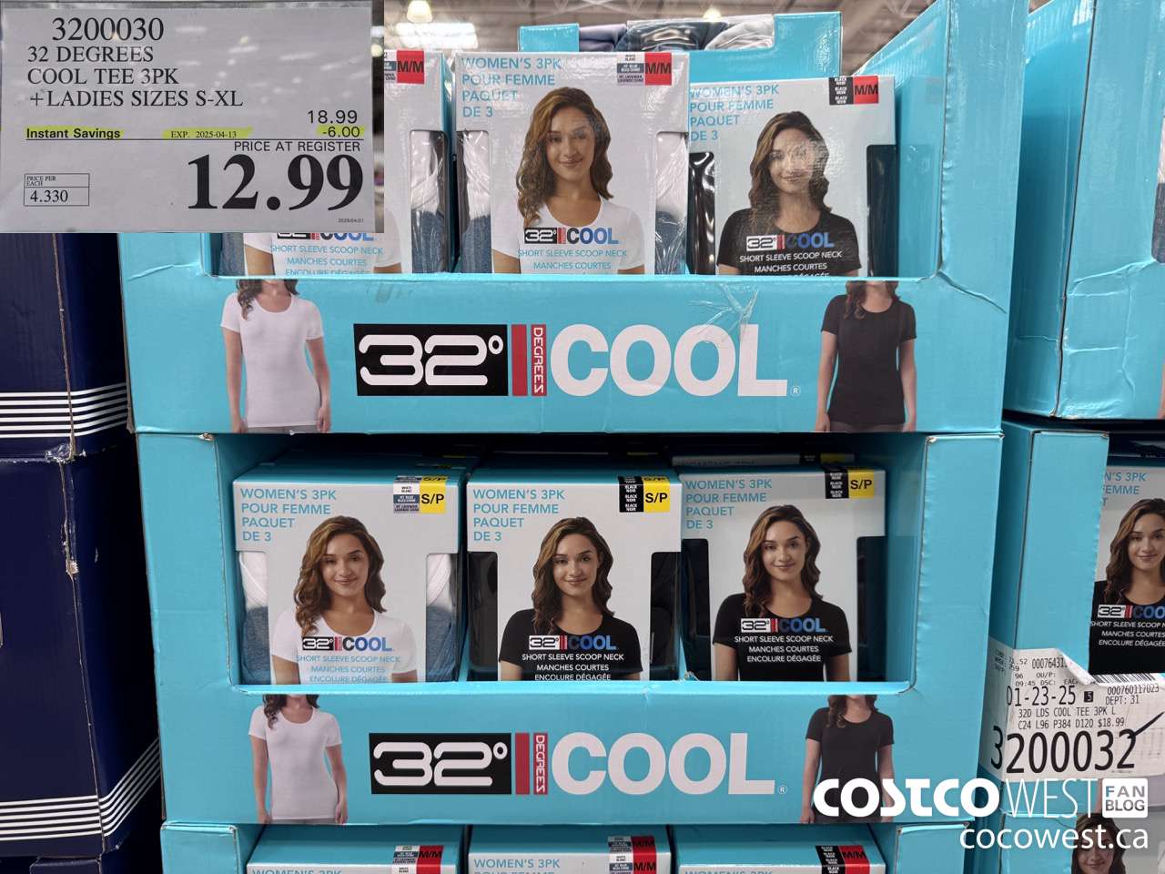 3200030 32 DEGREES COOL TEE 3PK LADIES SIZES S-XL ($6.00 INSTANT SAVINGS EXPIRES ON 2025-04-13) $12.99