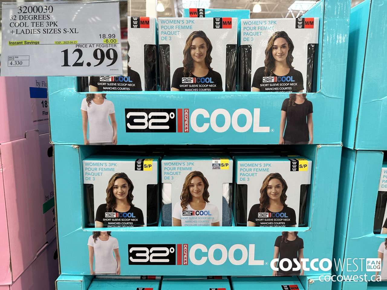 3200030 32 DEGREES COOL TEE 3PK LADIES SIZES S-XL ($6.00 INSTANT SAVINGS EXPIRES ON 2025-04-13) $12.99