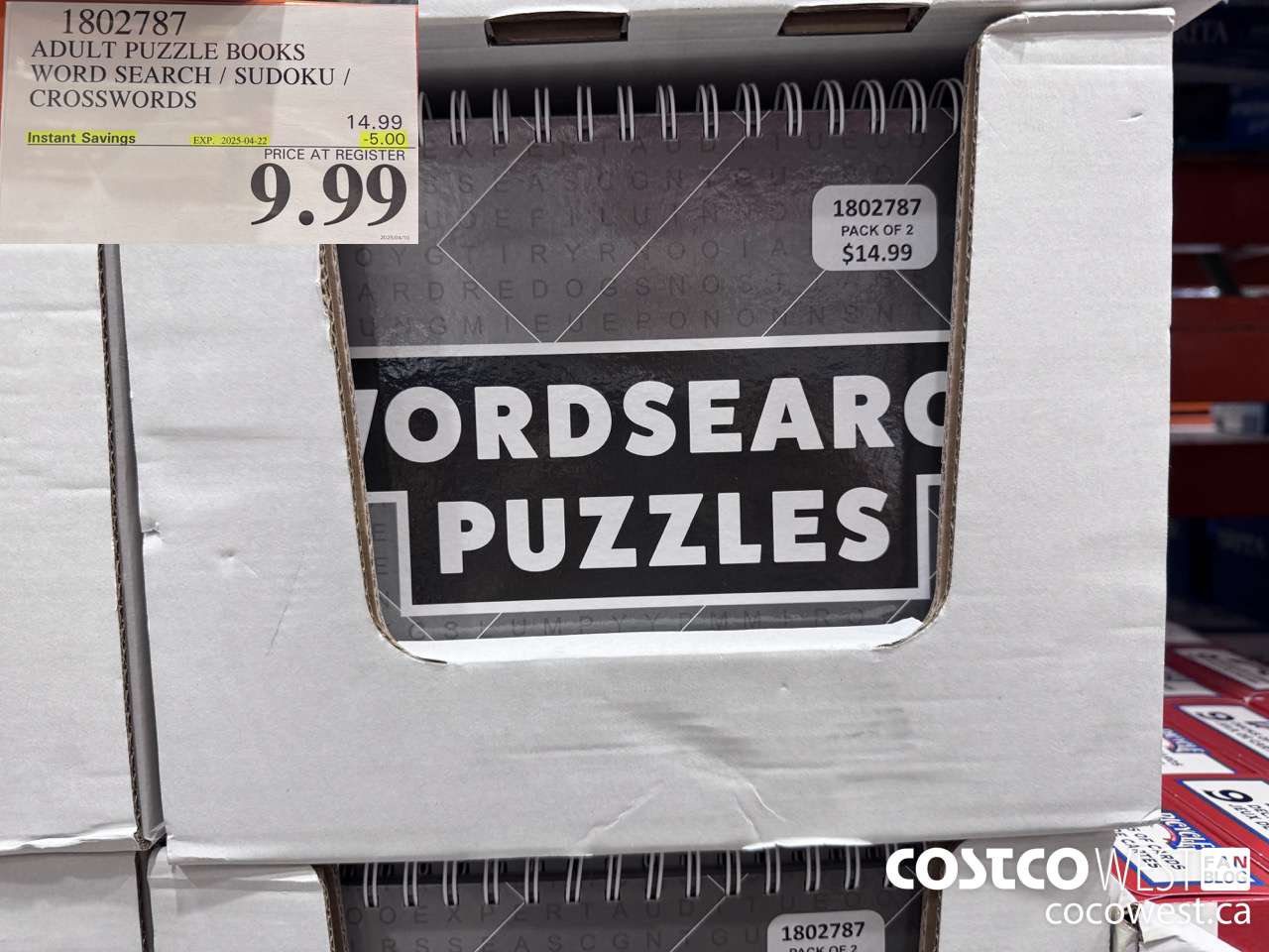 1802787 ADULT PUZZLE BOOKS WORD SEARCH / SUDOKU / CROSSWORD ($5.00 INSTANT SAVINGS EXPIRES ON 2025-04-22) $9.99