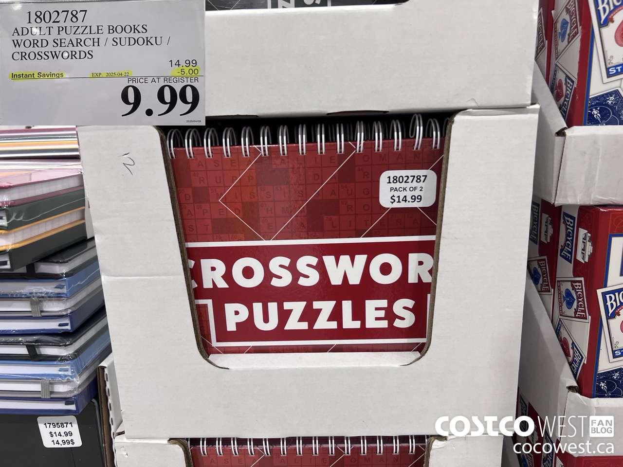 1802787 ADULT PUZZLE BOOKS WORD SEARCH / SUDOKU / CROSSWORD ($5.00 INSTANT SAVINGS EXPIRES ON 2025-04-22) $9.99