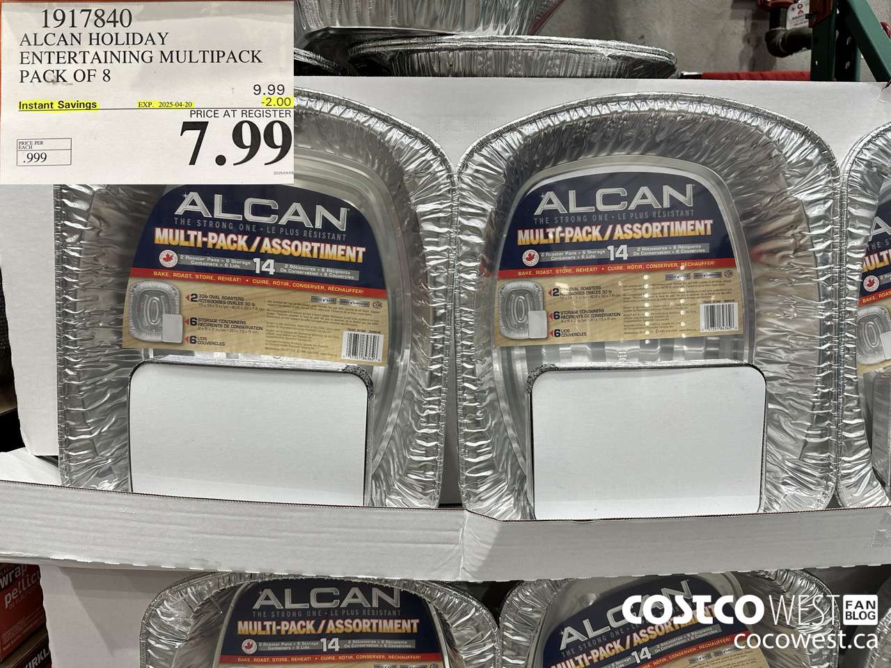 1917840 ALCAN HOLIDAY ENTERTAINING MULTIPACK PACK OF 8 ($2.00 INSTANT SAVINGS EXPIRES ON 2025-04-20) $7.99