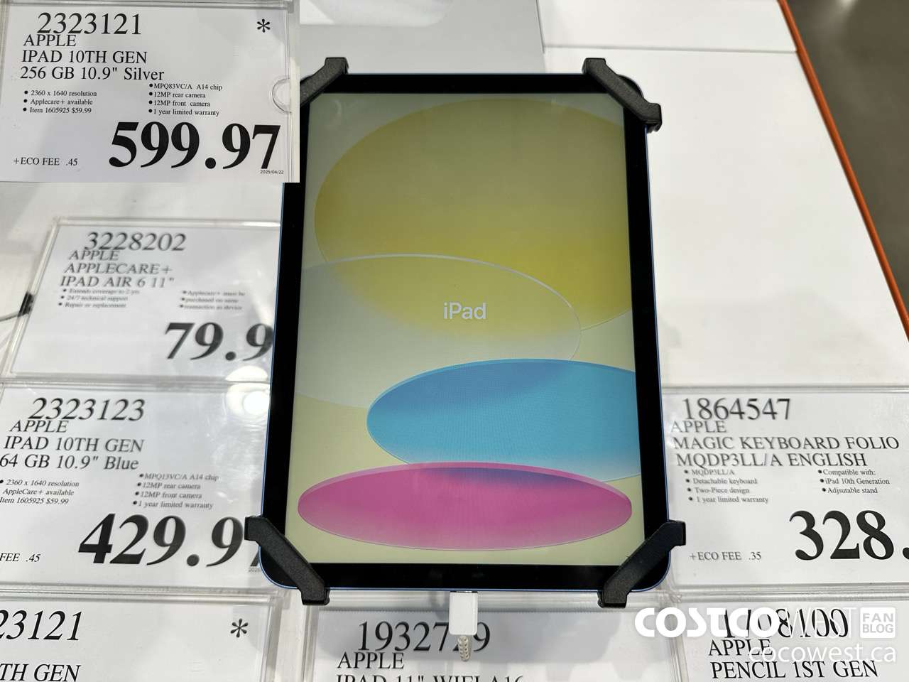 2323121 APPLE IPAD 10TH GEN 256GB SILVER MPQ83VC/A $599.97