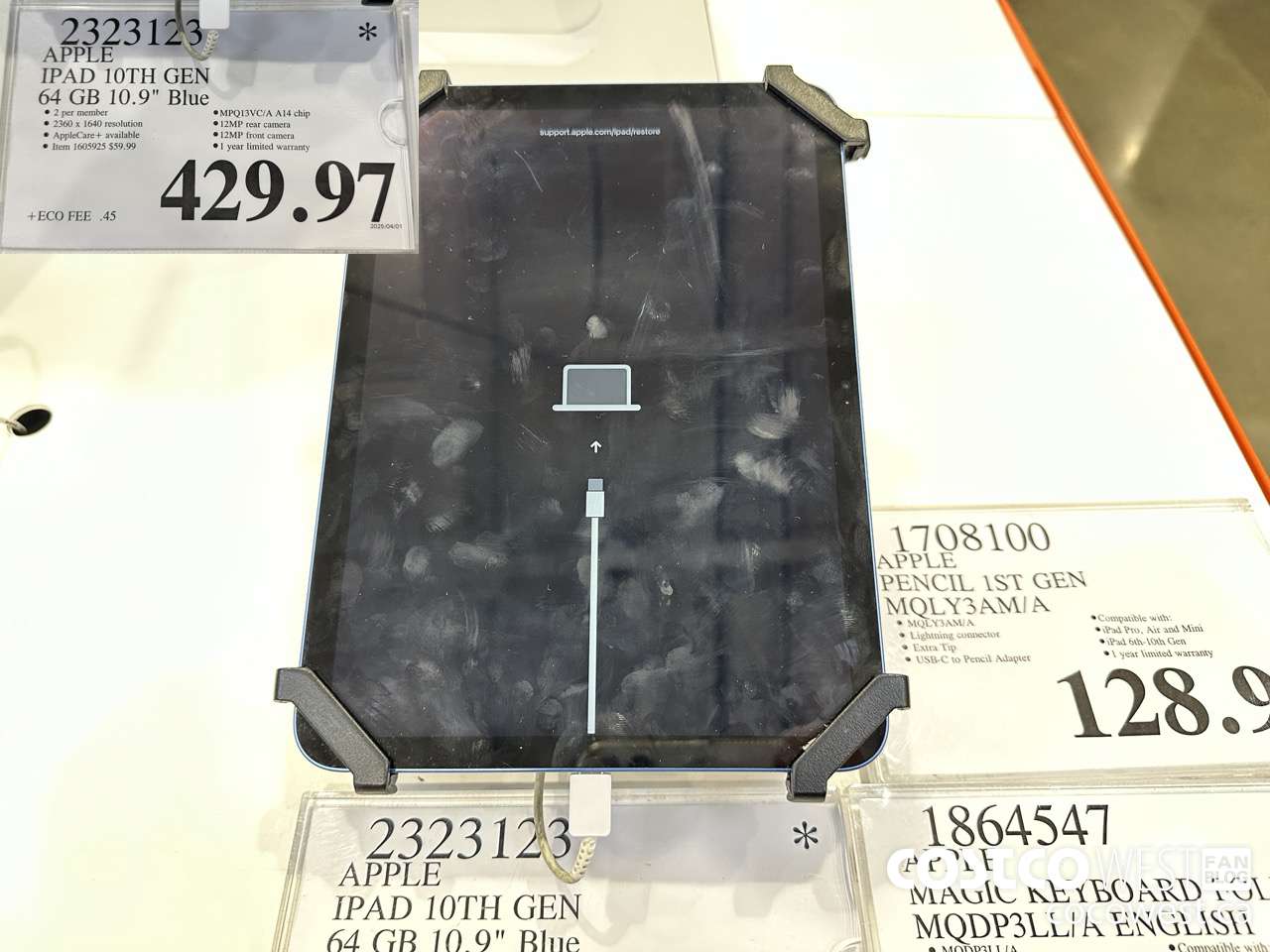 2323123 APPLE IPAD 10 64GB BLUE MPQ13VC/A $429.97