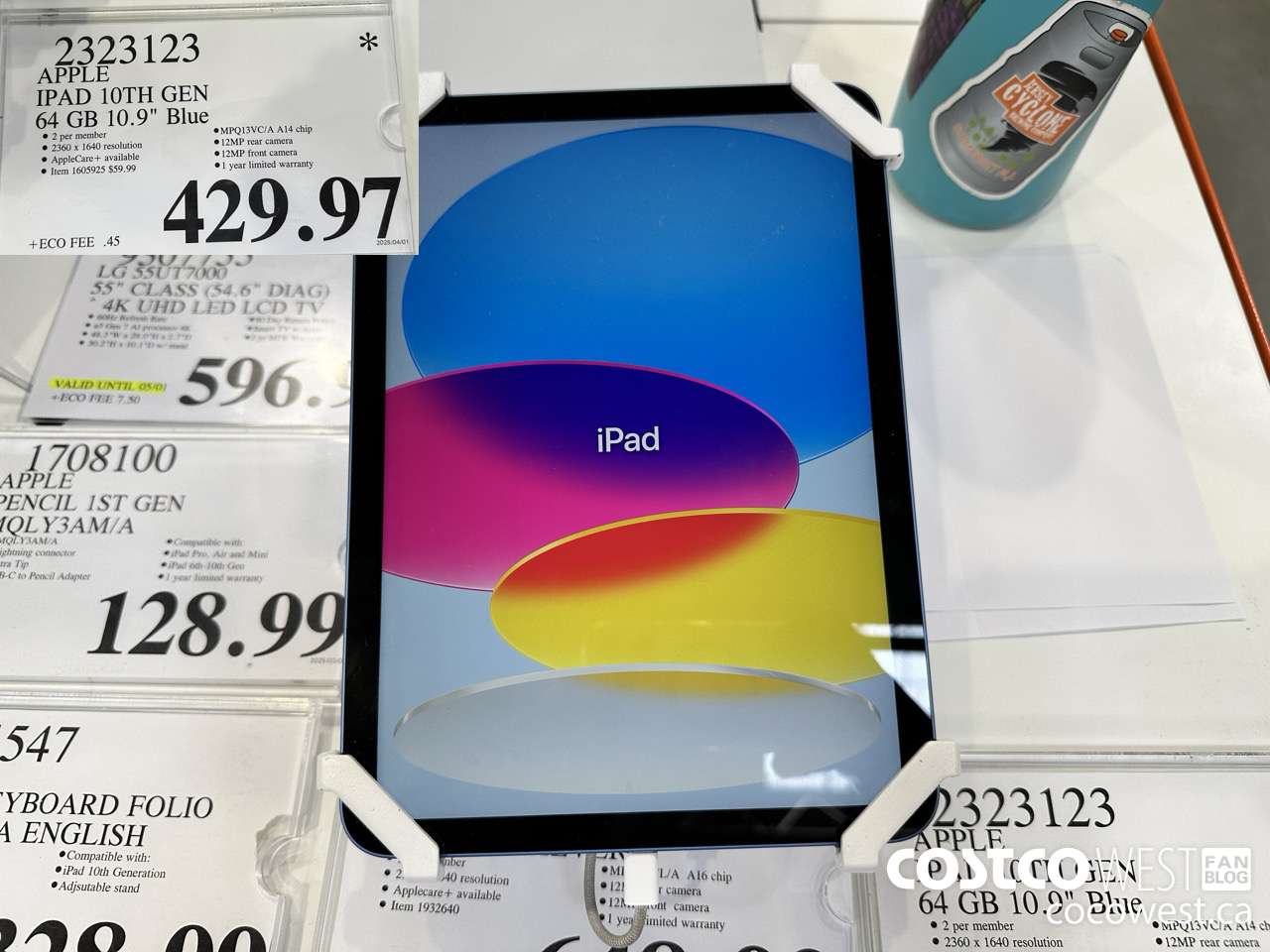 2323123 APPLE IPAD 10 64GB BLUE MPQ13VC/A $429.97