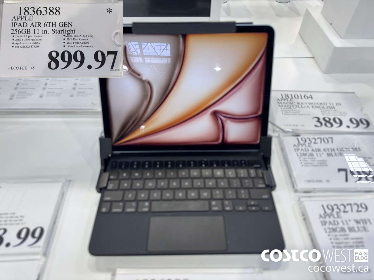 1836388 APPLE IPAD AIR 6TH GEN 256GB 11 IN STARLIGHT $899.97