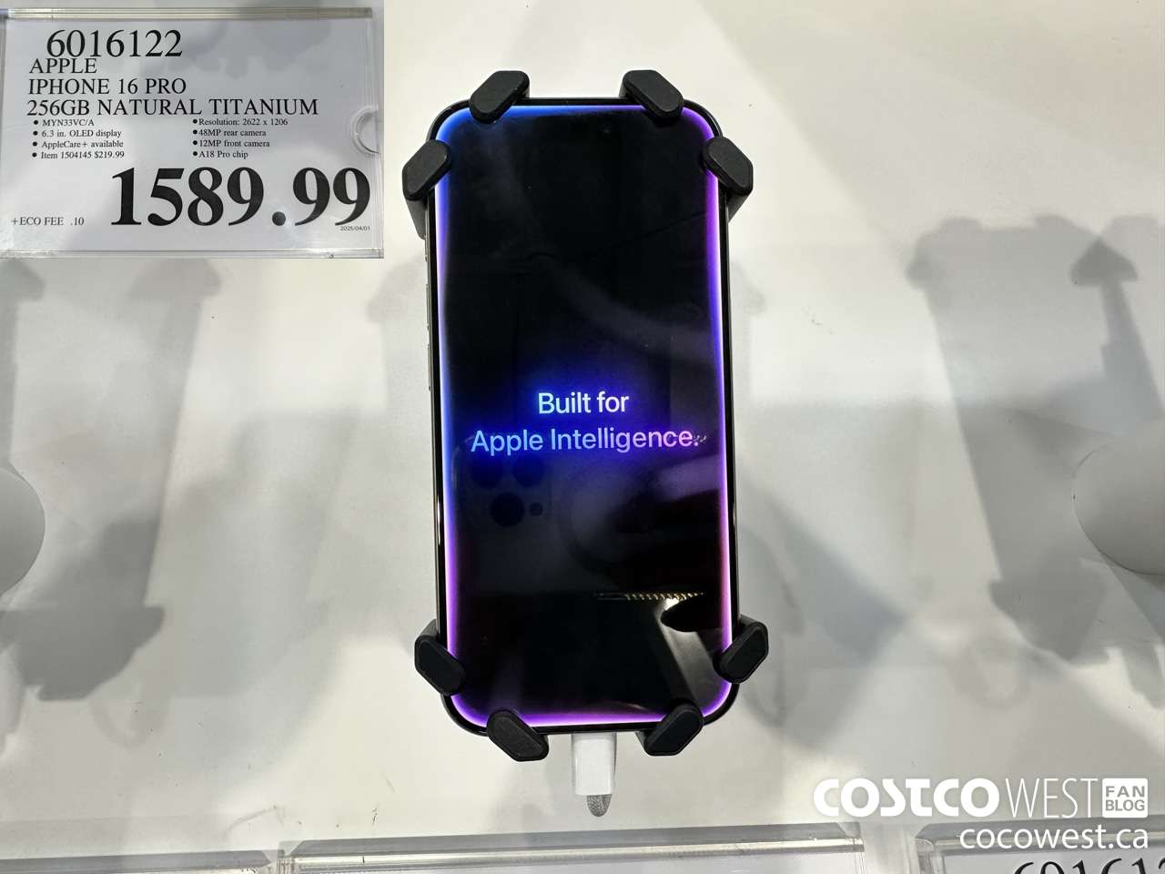 6016122 APPLE IPHONE 16 PRO 256GB NATURAL TITANIUM $1589.99