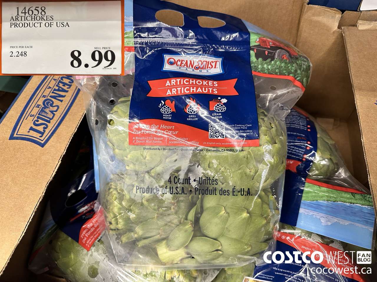 14658 ARTICHOKES PRODUCT OF USA $8.99