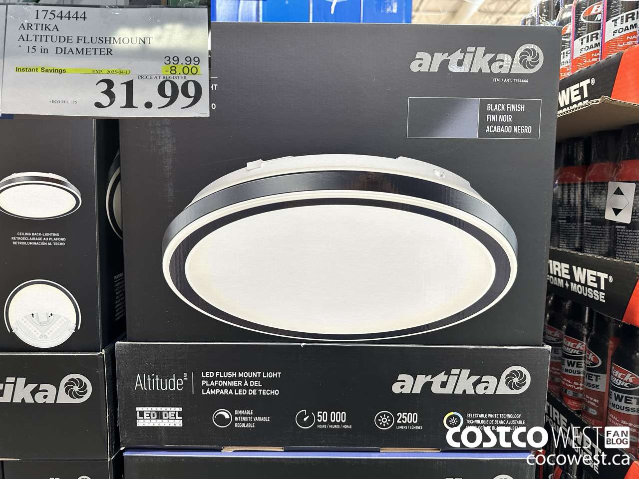 1754444 ARTIKA ALTITUDE FLUSHMOUNT 15IN DIAMETER ($8.00 INSTANT SAVINGS EXPIRES ON 2025-04-13) $31.99