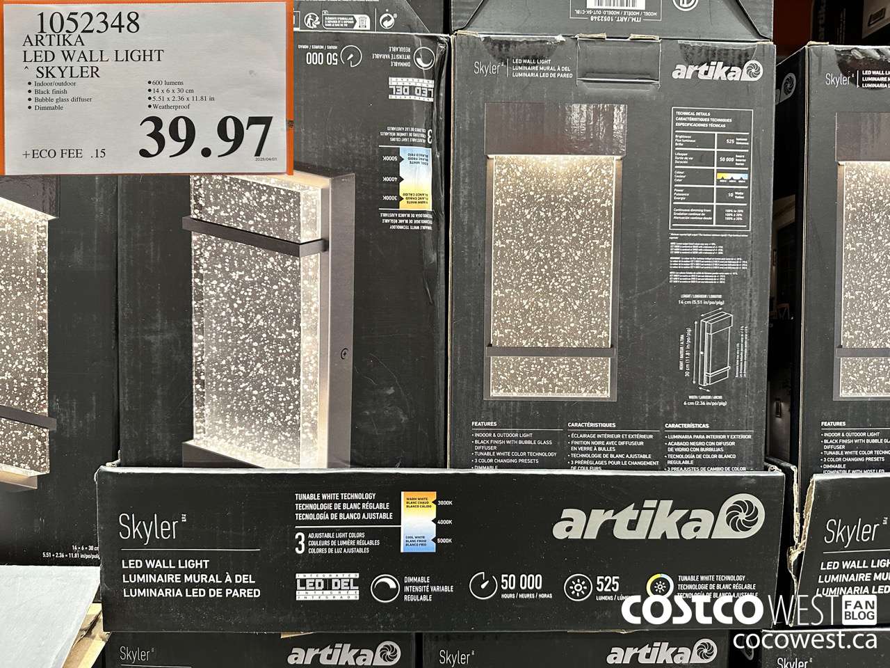 1052348 ARTIKA LED WALL LIGHT SKYLER $39.97